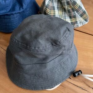 Gray Bucket Hat with Adjustable Strap